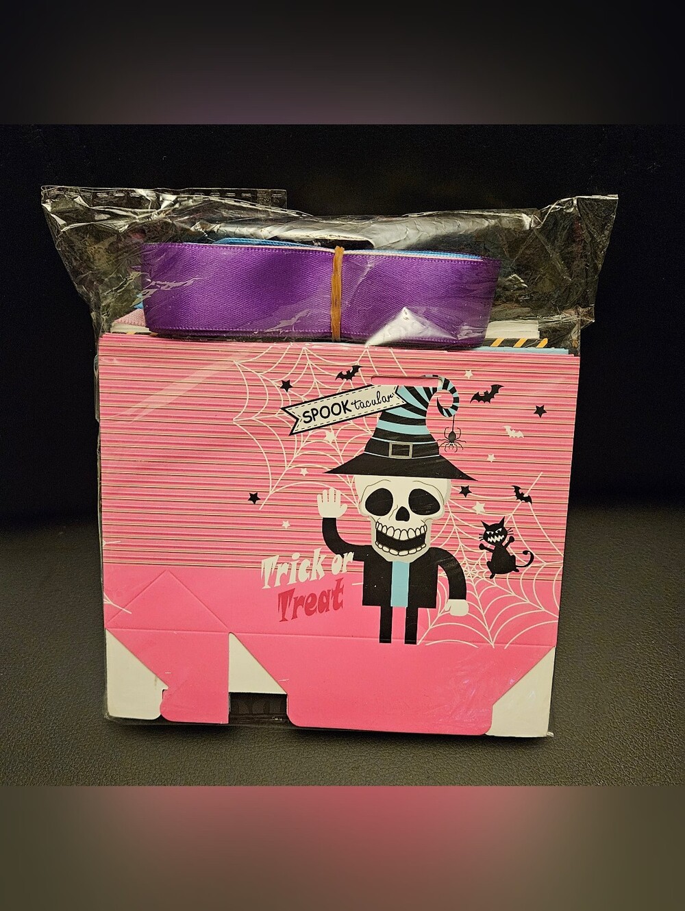 Halloween Trick or Treat Party Favor Boxes with Ribbon 24ct